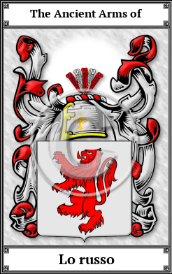 Lo russo Family Crest Download (JPG)  Book Plated - 150 DPI